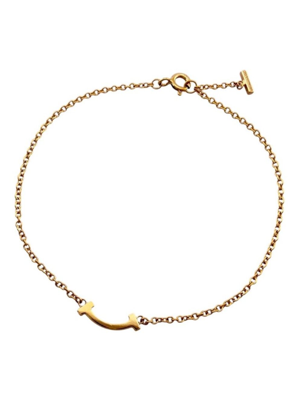 Tiffany & Co T Smile Bracelet 18k Yellow Gold